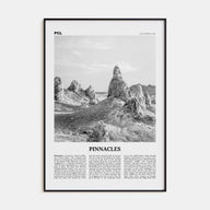 Pinnacles National Park Travel B&W Poster