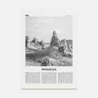 Pinnacles National Park Travel B&W Poster