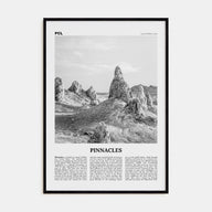 Pinnacles National Park Travel B&W Poster