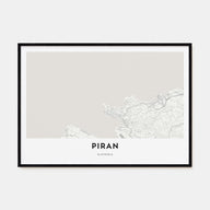 Piran Map Landscape Poster