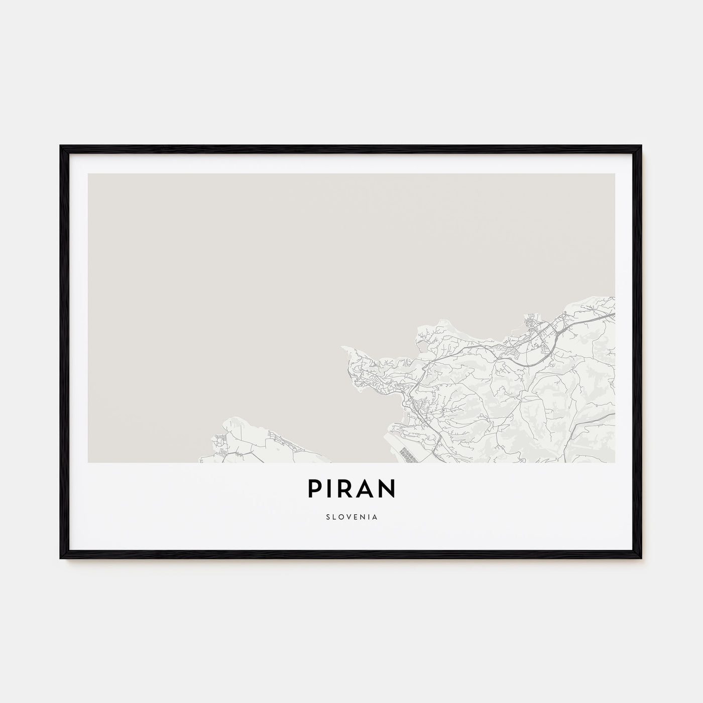 Piran Map Landscape Poster