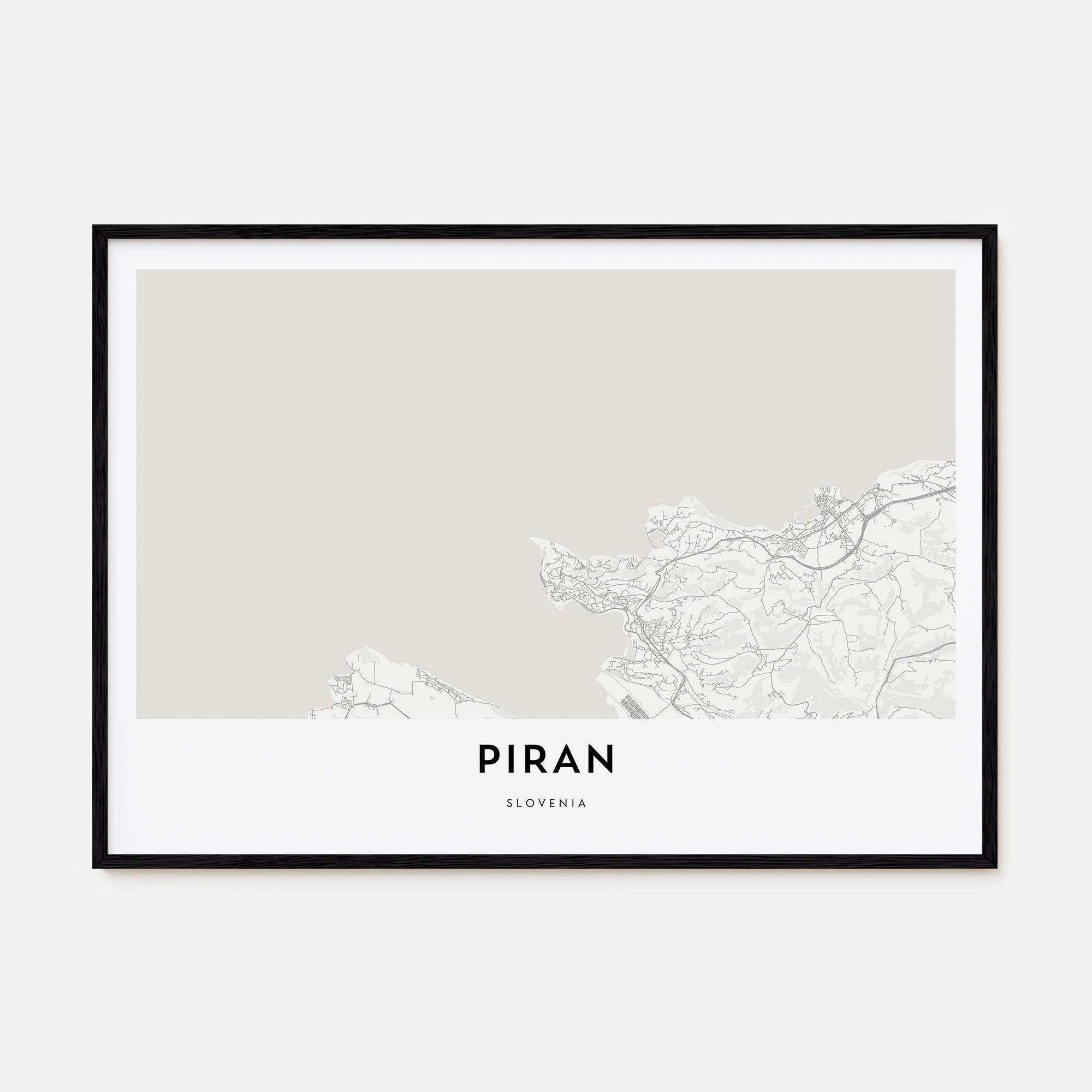 Piran Map Landscape Poster