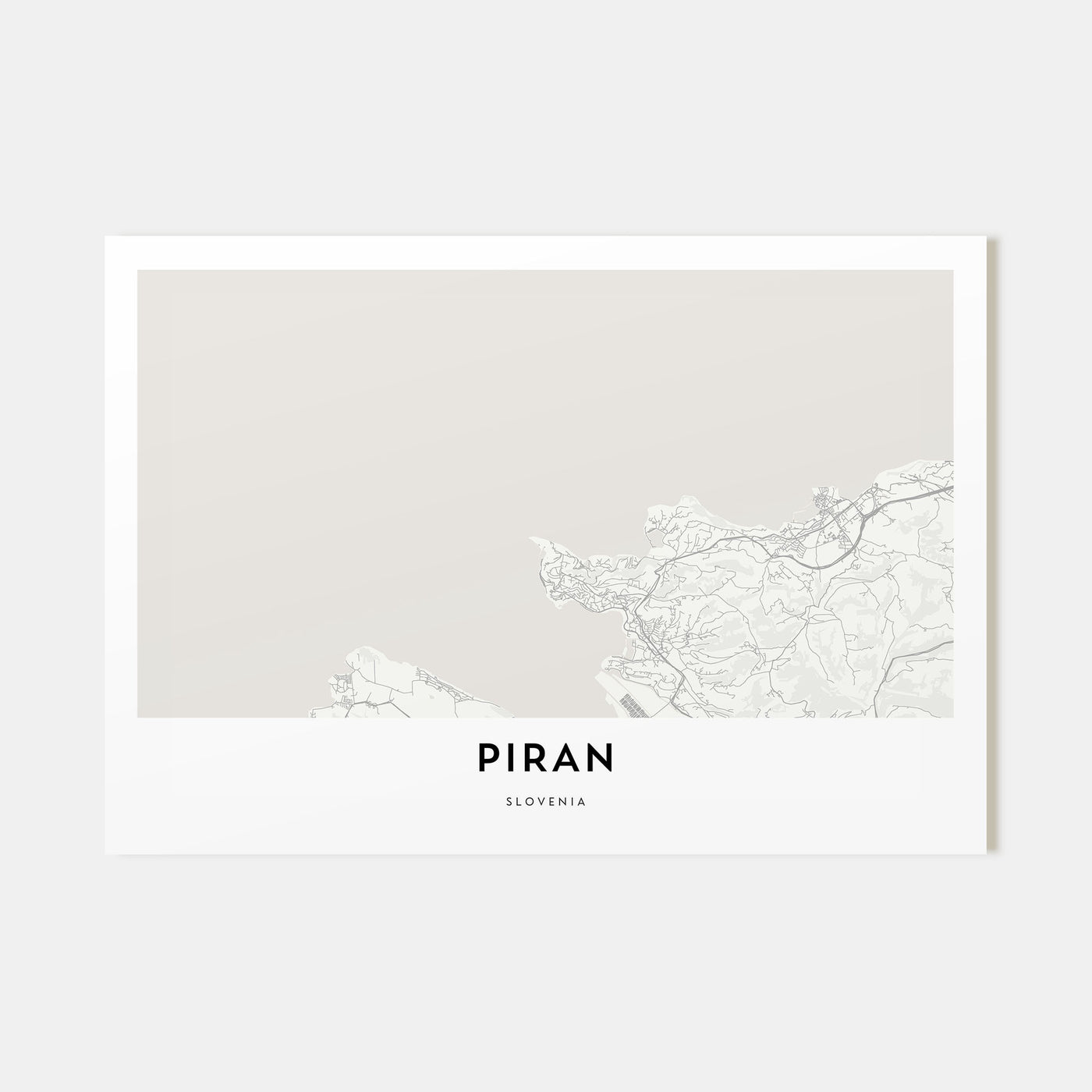 Piran Map Landscape Poster