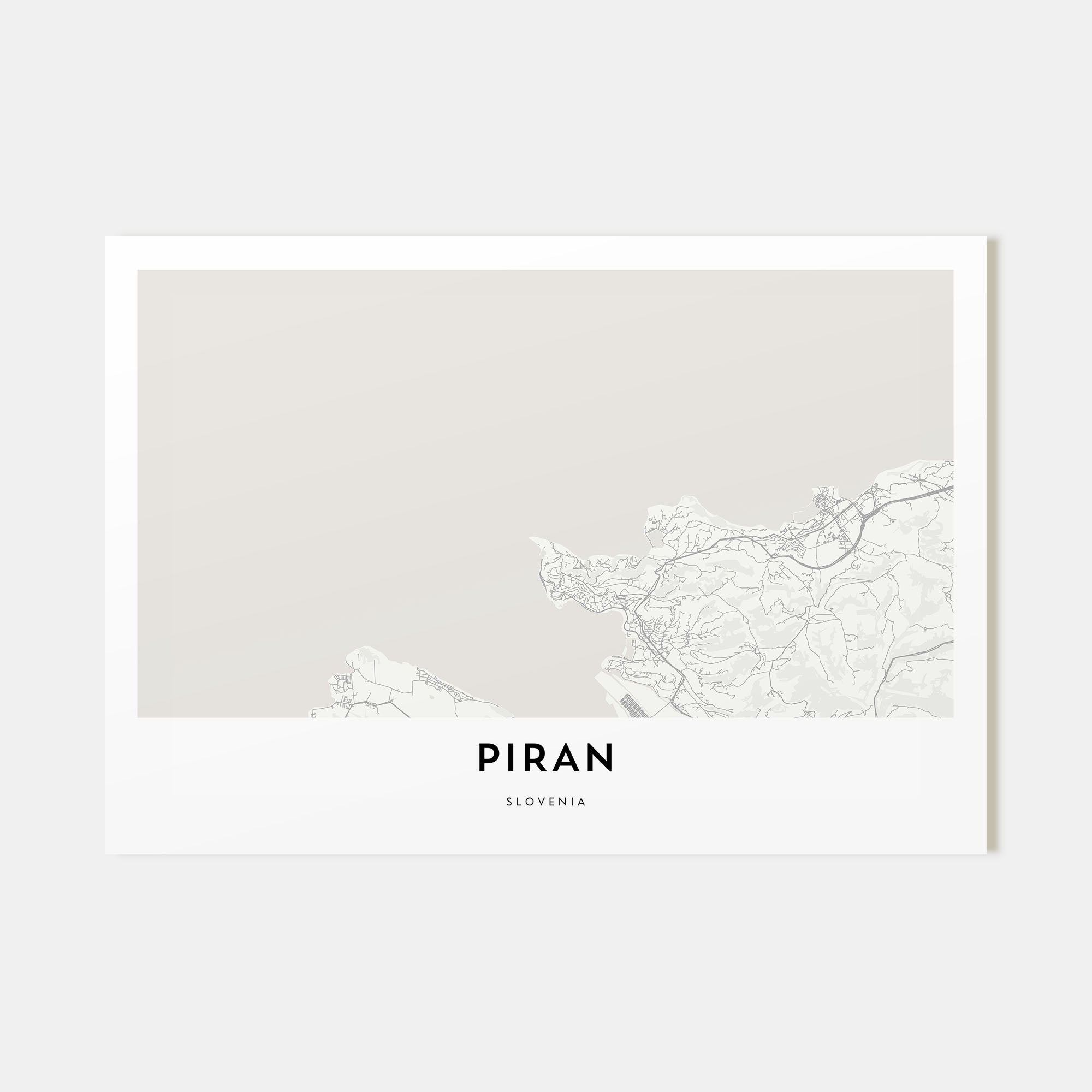 Piran Map Landscape Poster