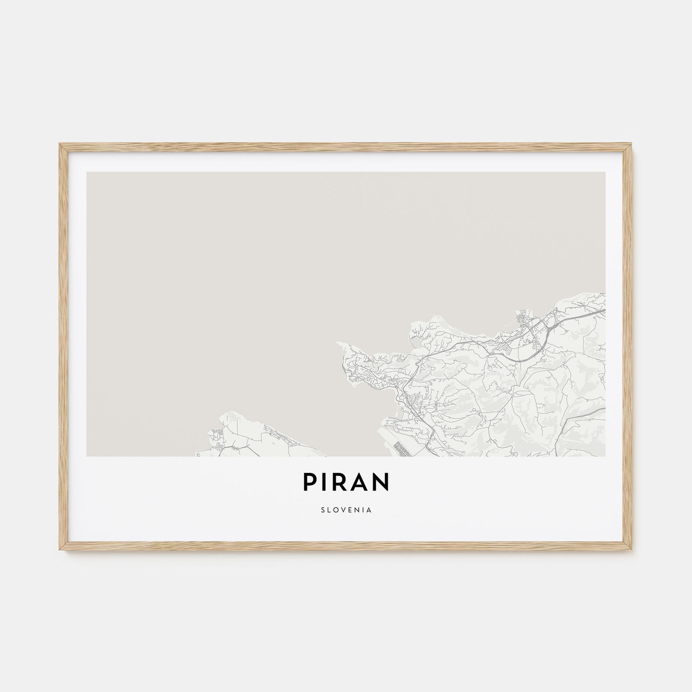 Piran Map Landscape Poster