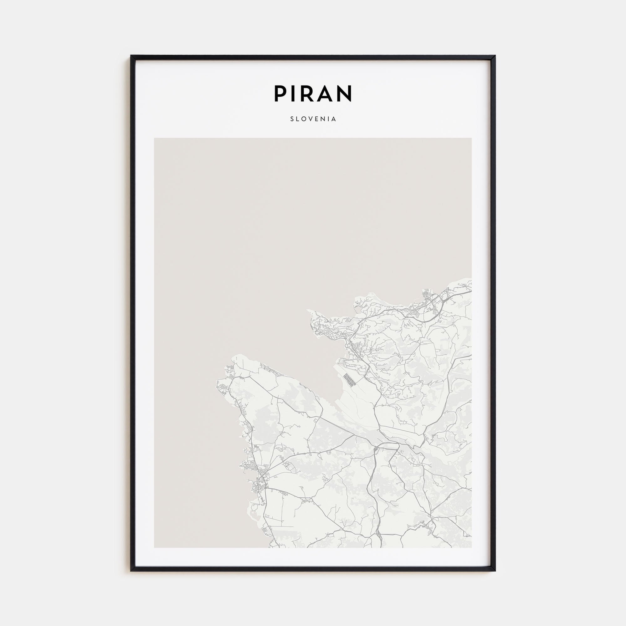Piran Map Portrait Poster