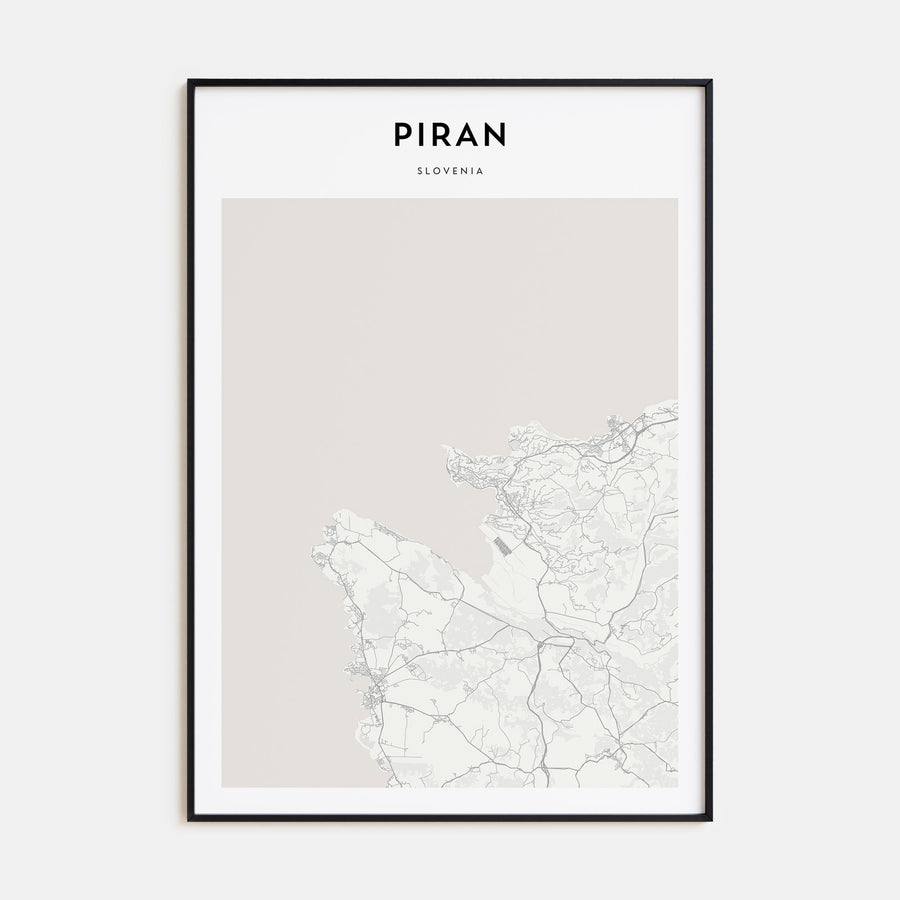 Piran Map Portrait Poster