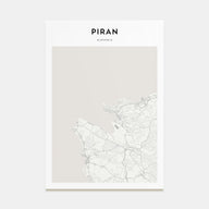 Piran Map Portrait Poster
