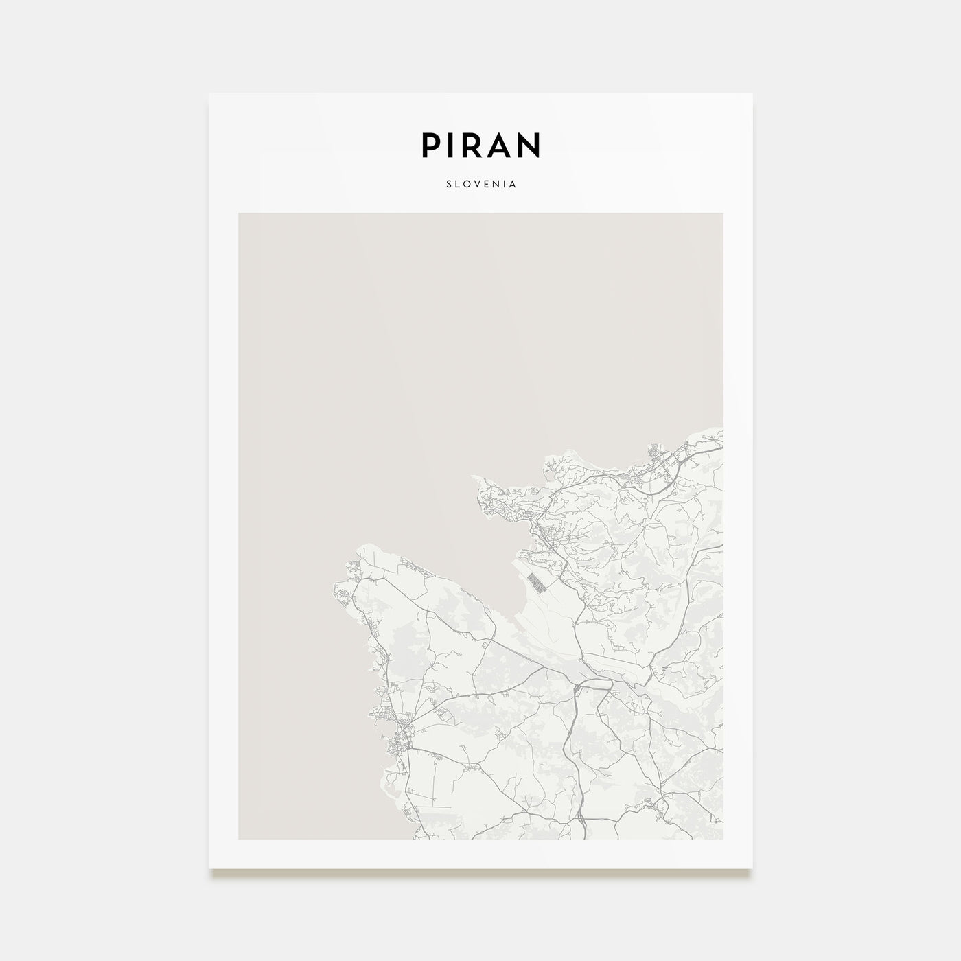 Piran Map Portrait Poster