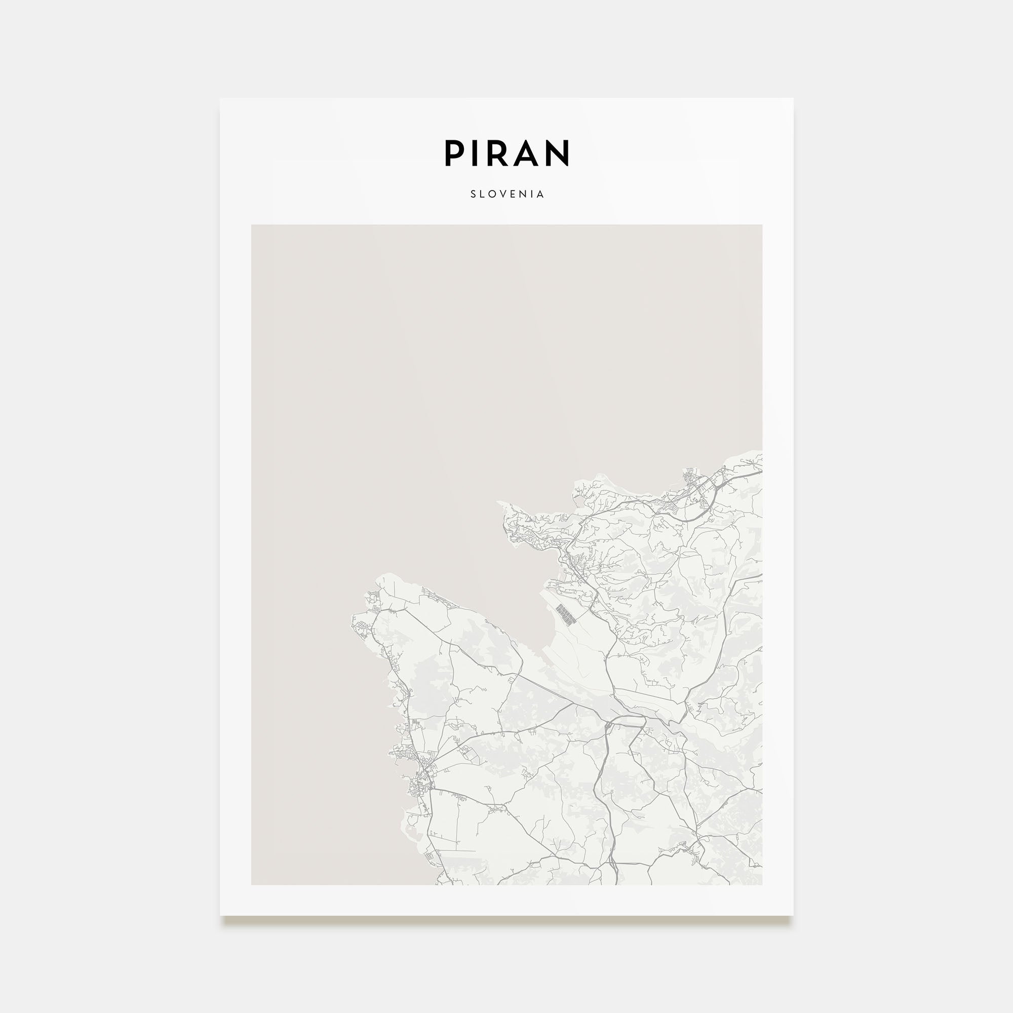 Piran Map Portrait Poster