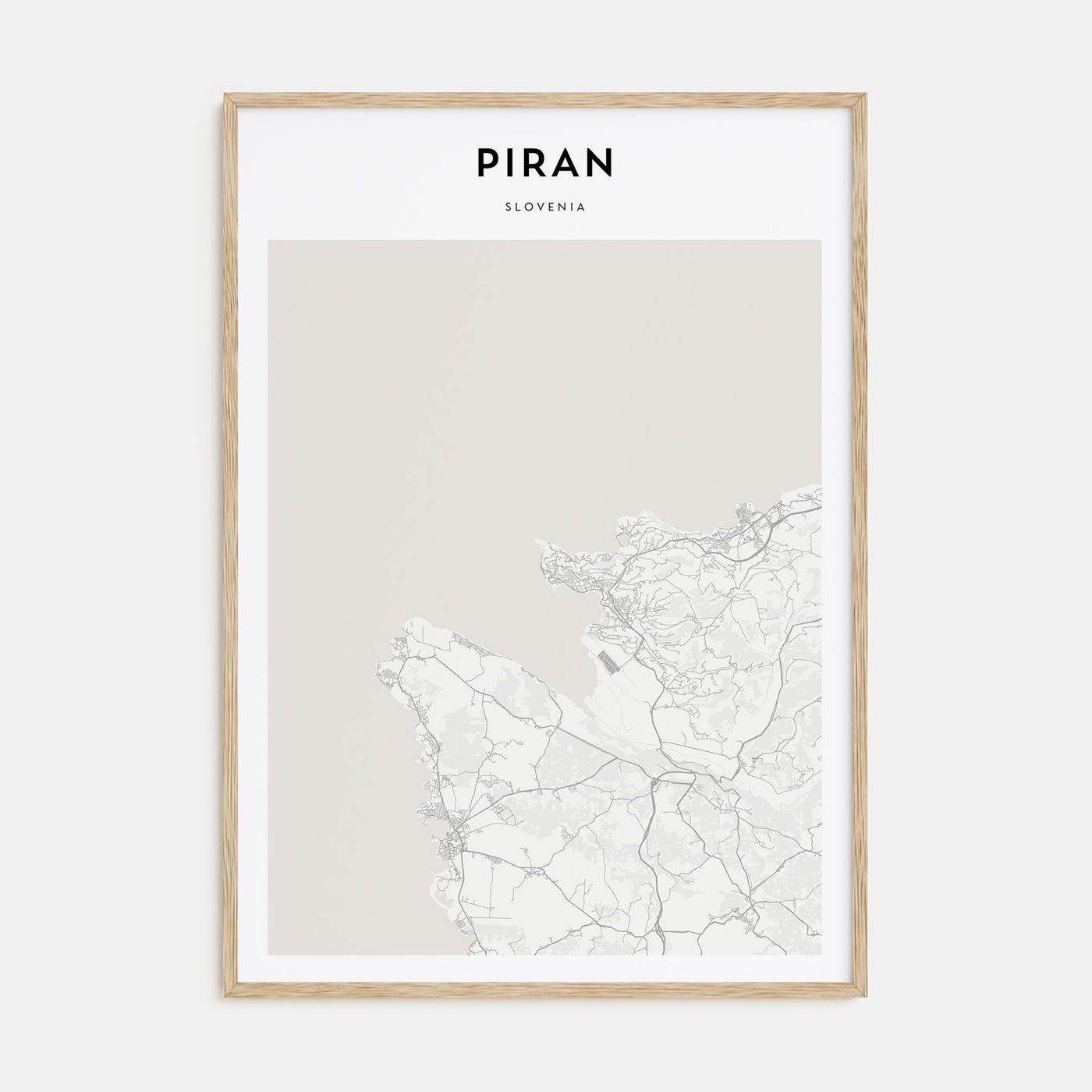 Piran Map Portrait Poster