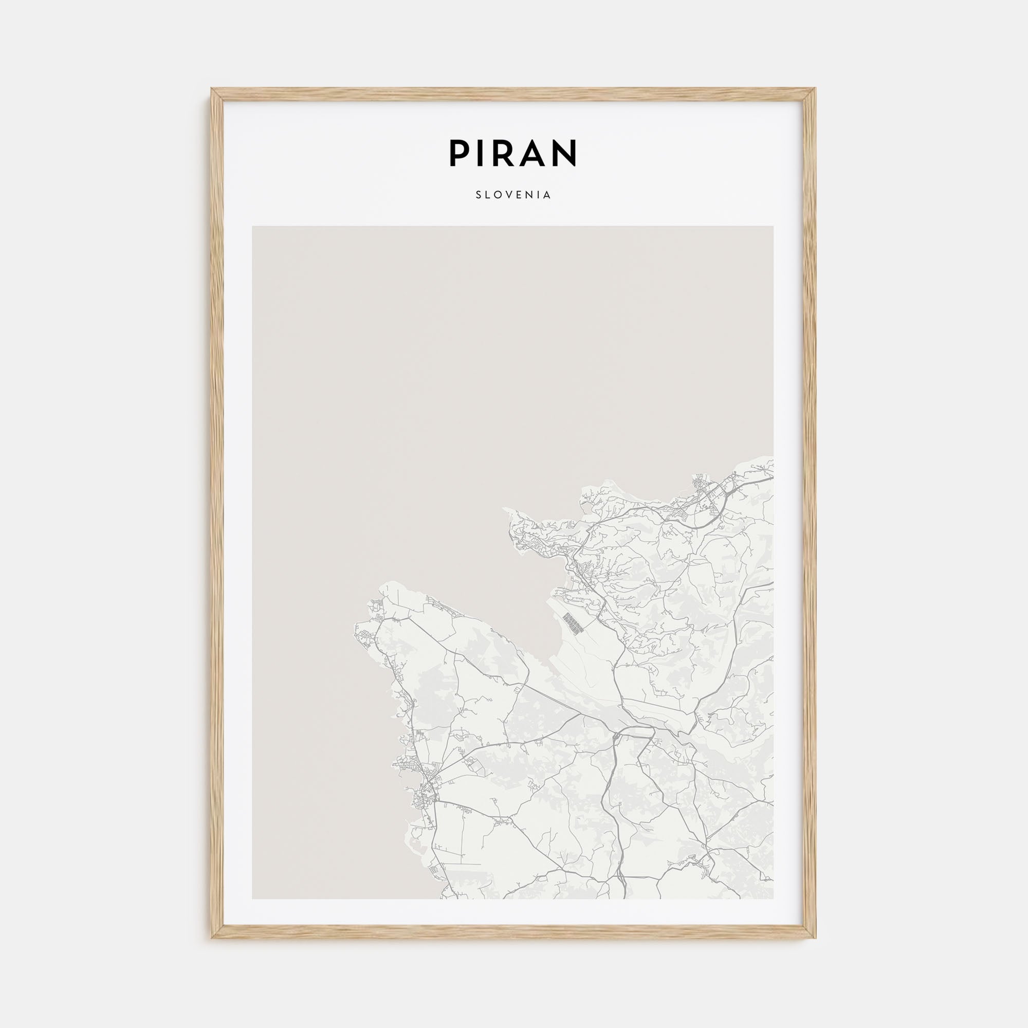Piran Map Portrait Poster