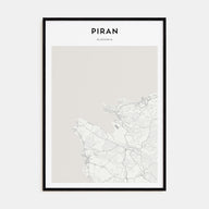 Piran Map Portrait Poster
