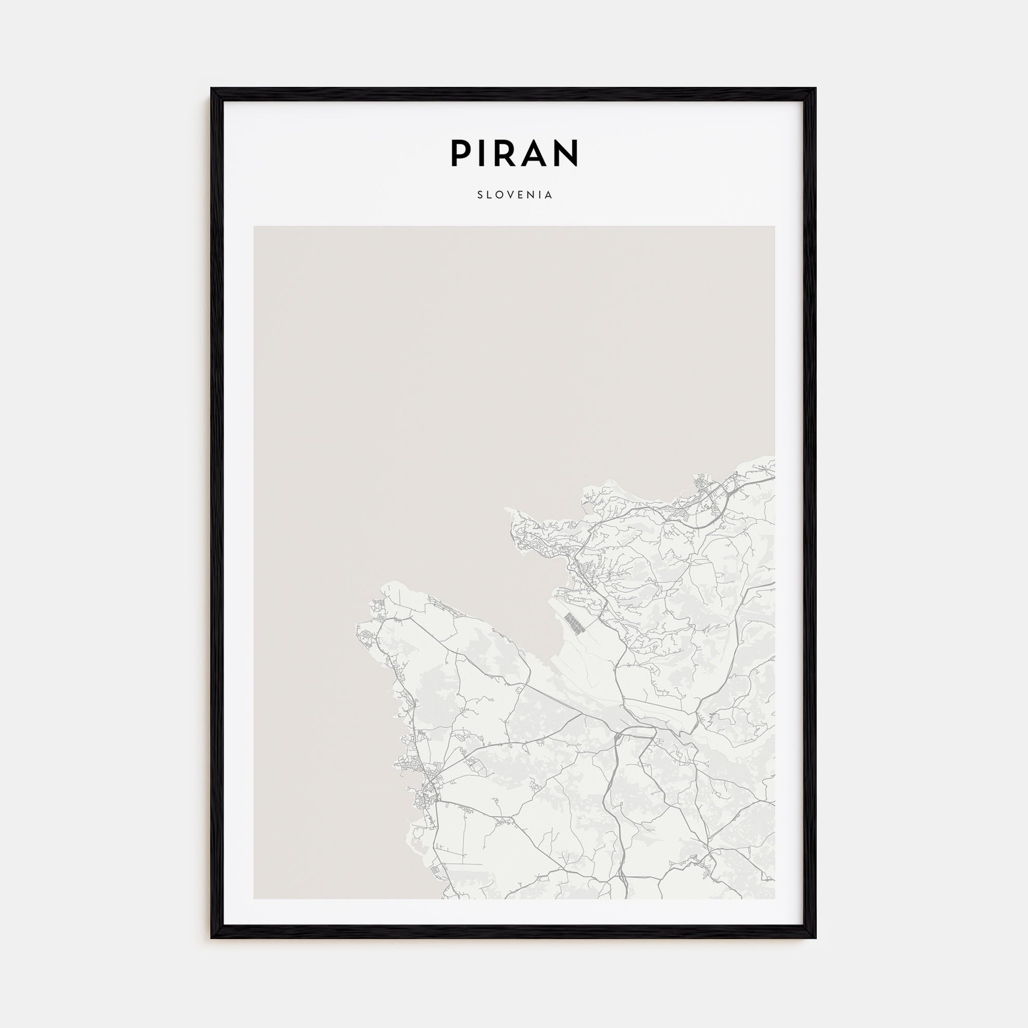 Piran Map Portrait Poster