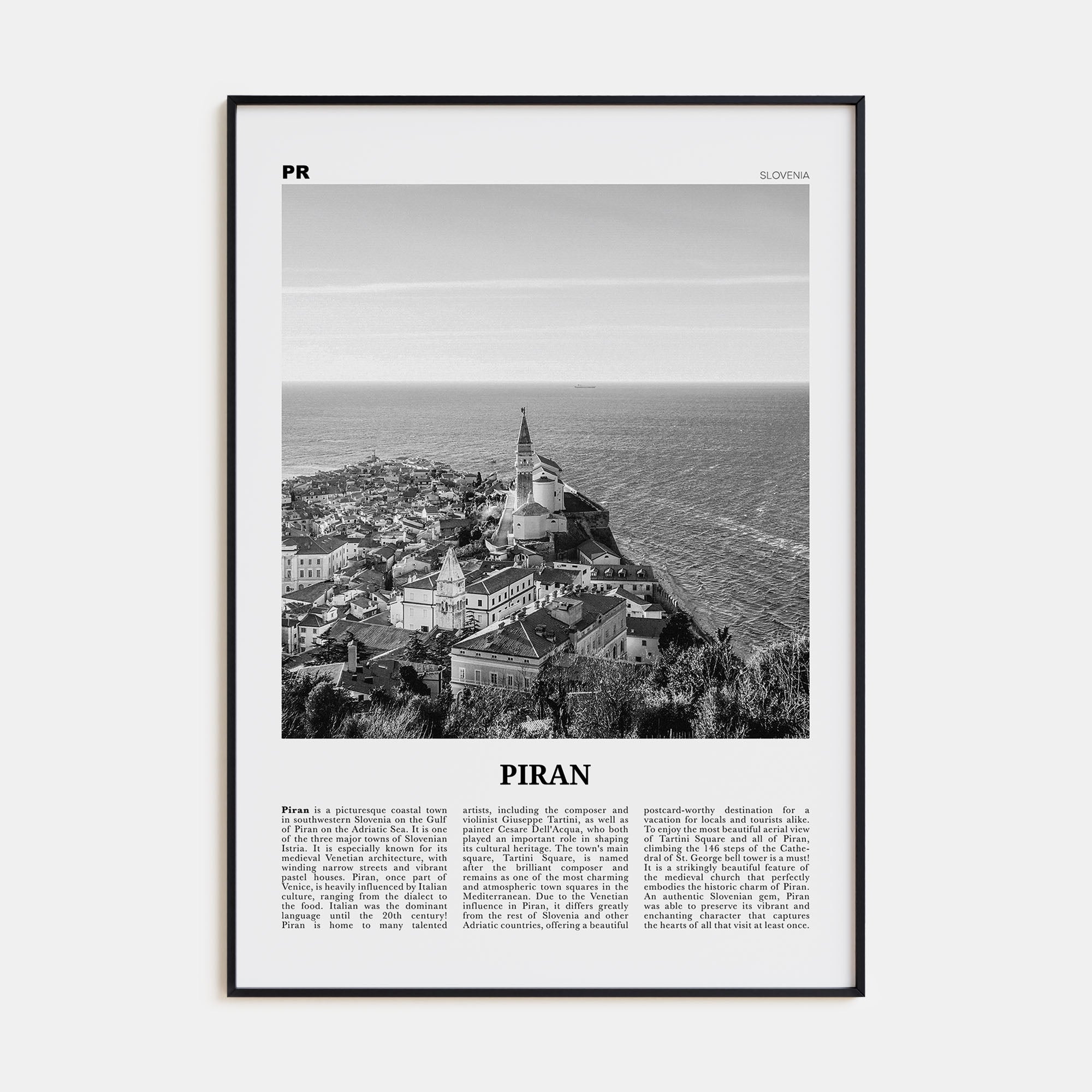 Piran Travel B&W Poster