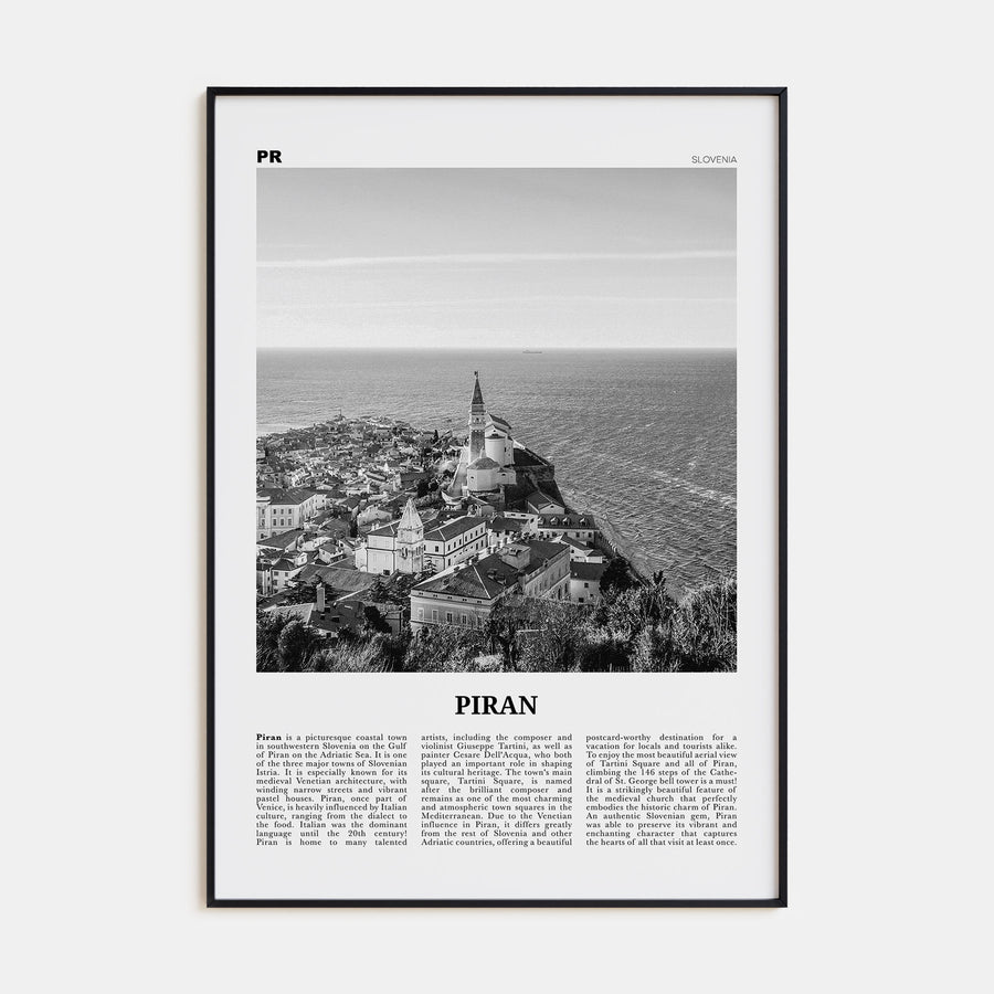 Piran Travel B&W Poster