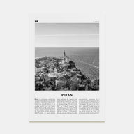 Piran Travel B&W Poster