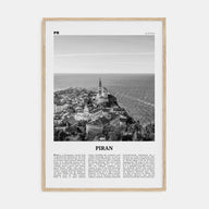 Piran Travel B&W Poster