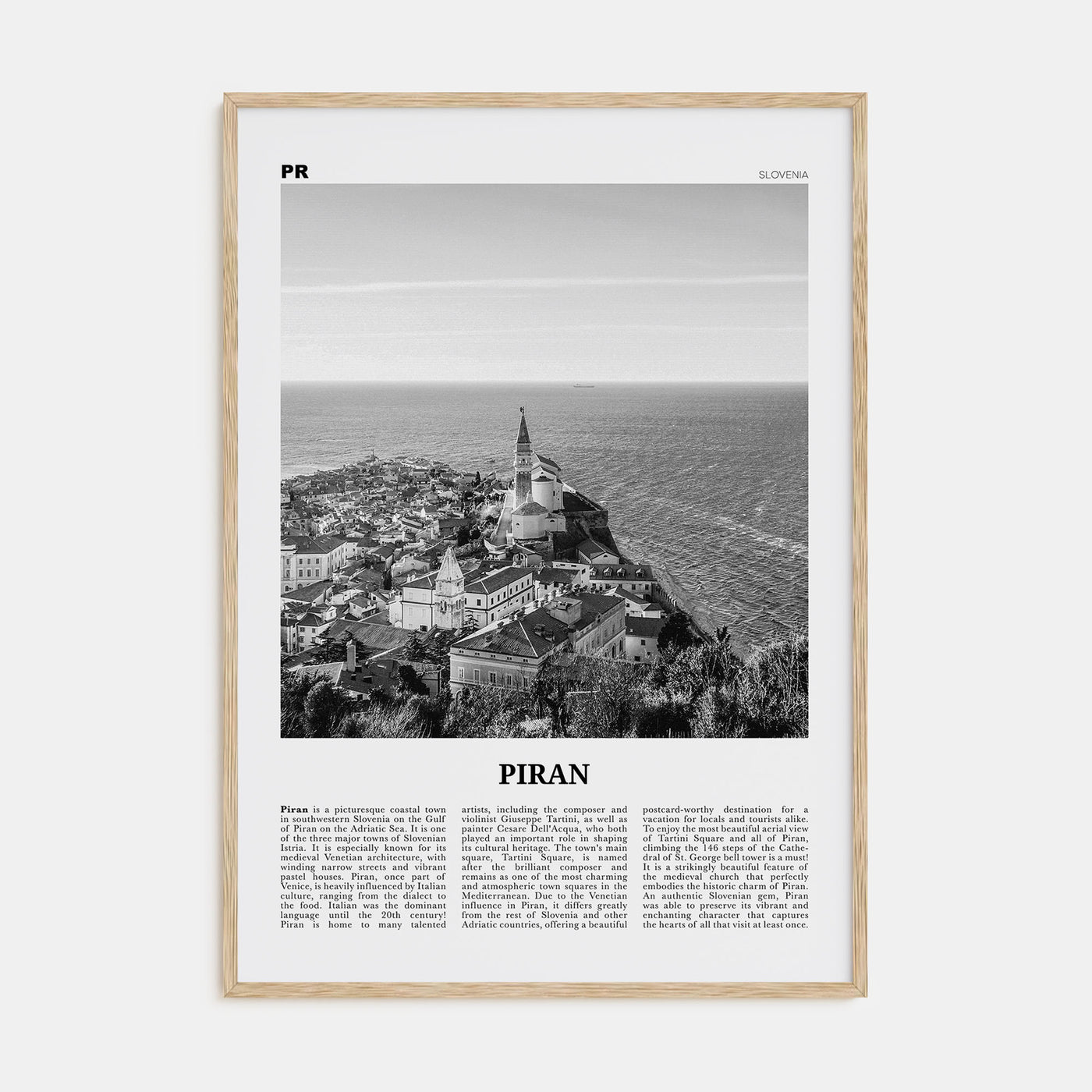 Piran Travel B&W Poster