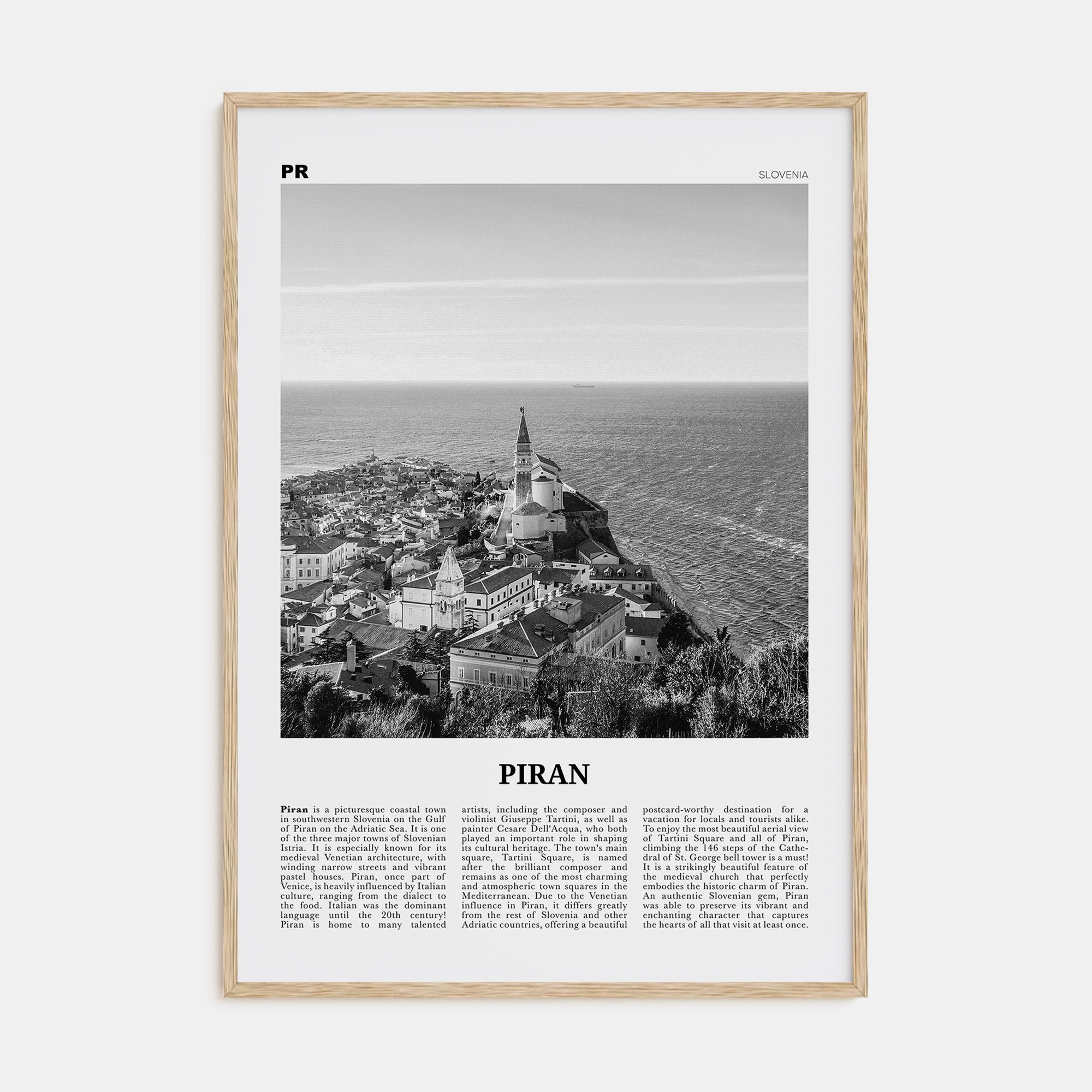 Piran Travel B&W Poster