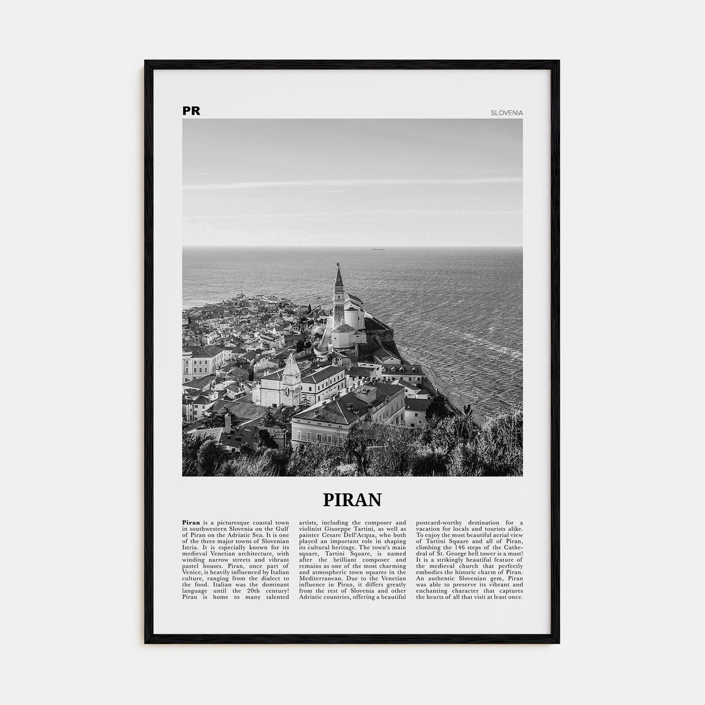 Piran Travel B&W Poster