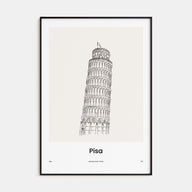 Pisa Drawn Poster