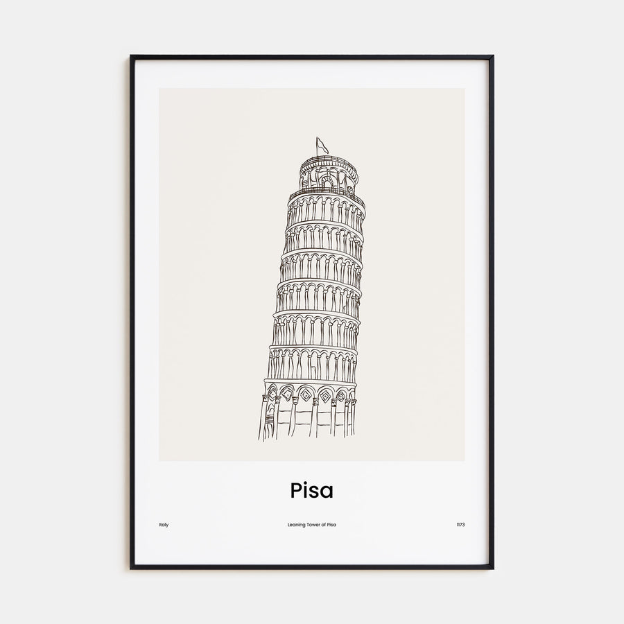 Pisa Drawn Poster