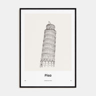 Pisa Drawn Poster