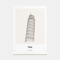 Pisa Drawn Poster