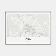 Pisa Map Landscape Poster
