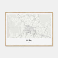 Pisa Map Landscape Poster