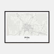 Pisa Map Landscape Poster