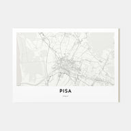 Pisa Map Landscape Poster