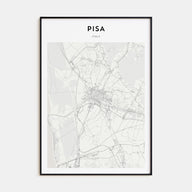 Pisa Map Portrait Poster
