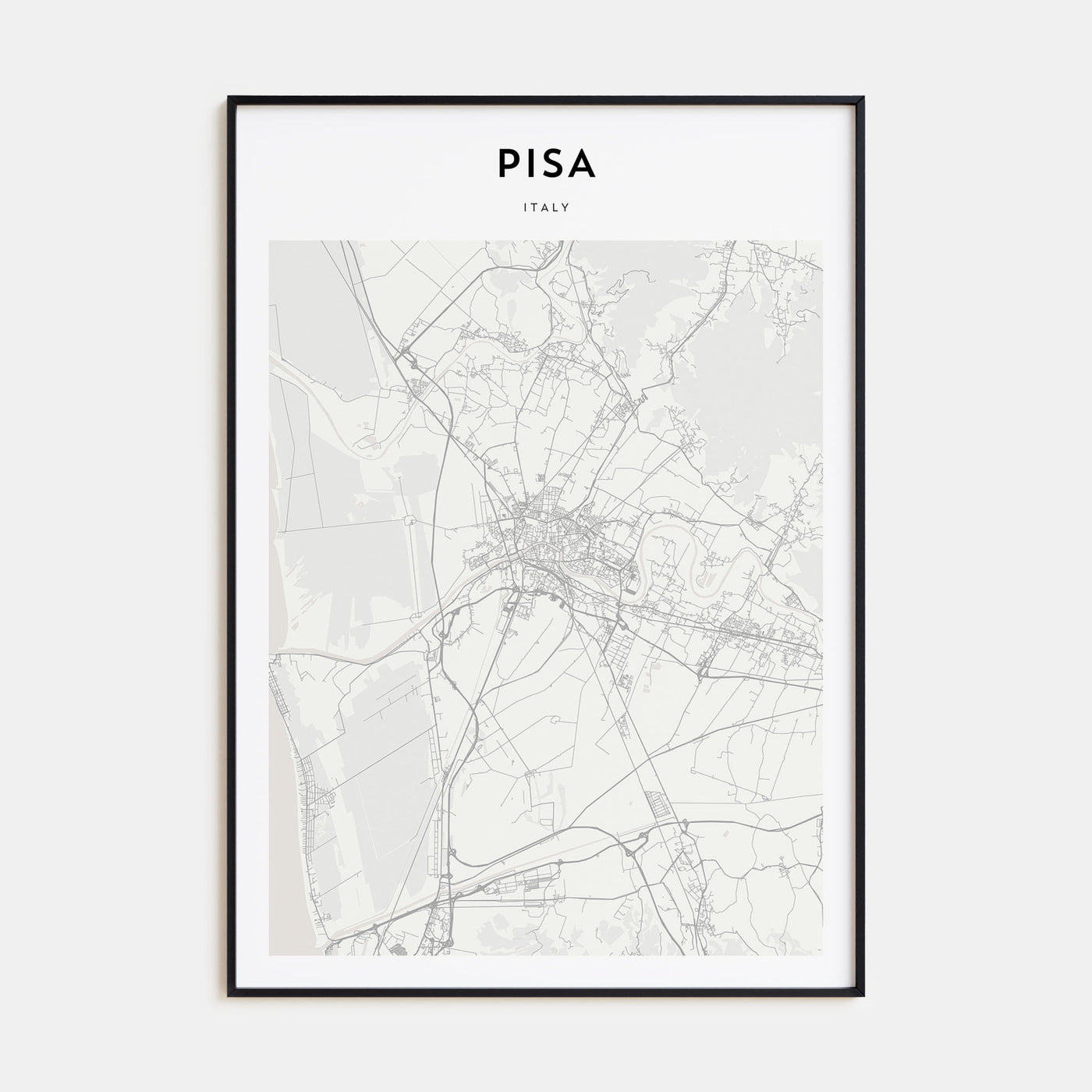 Pisa Map Portrait Poster