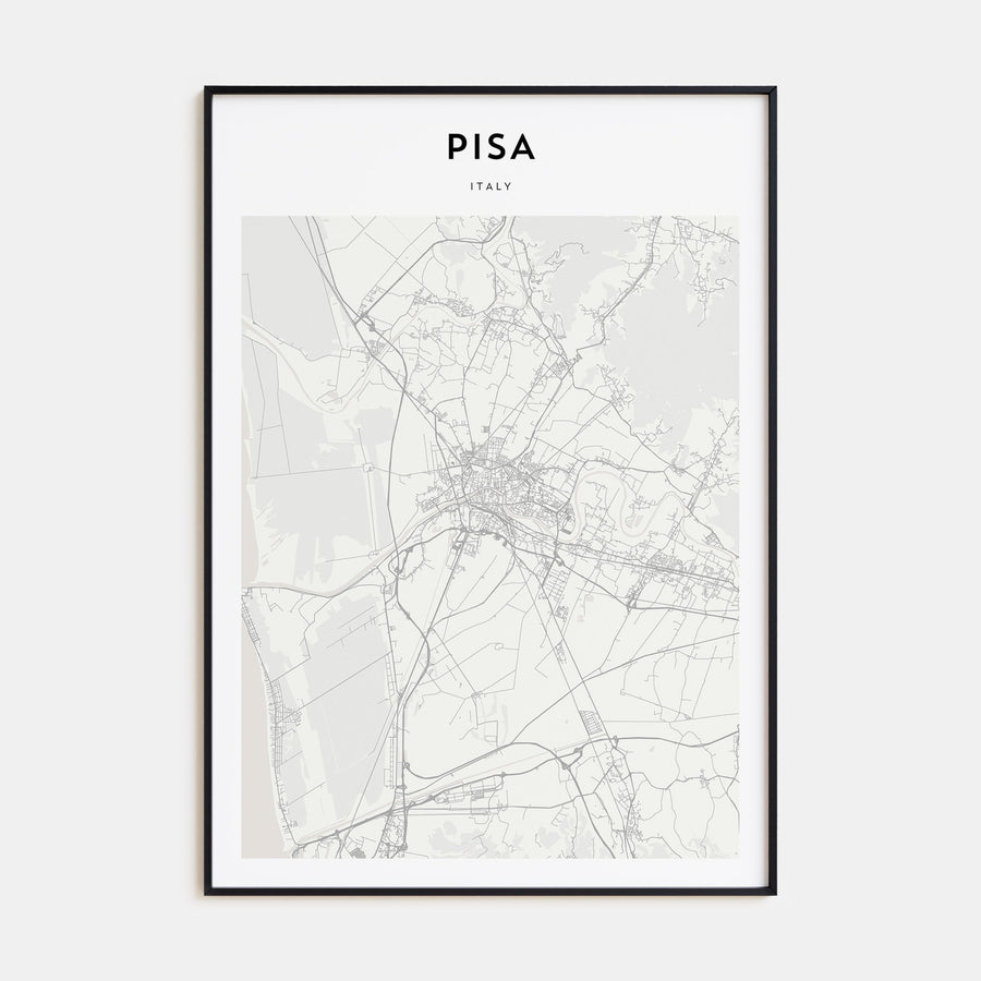 Pisa Map Portrait Poster