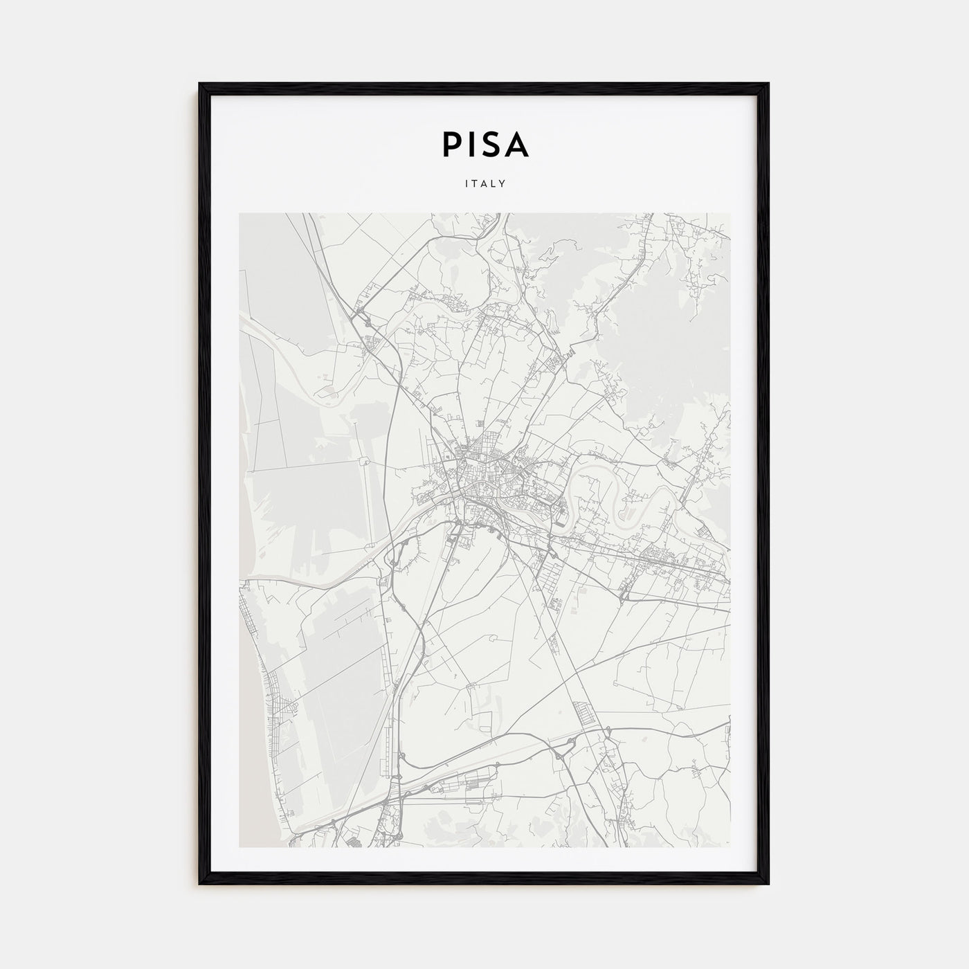 Pisa Map Portrait Poster
