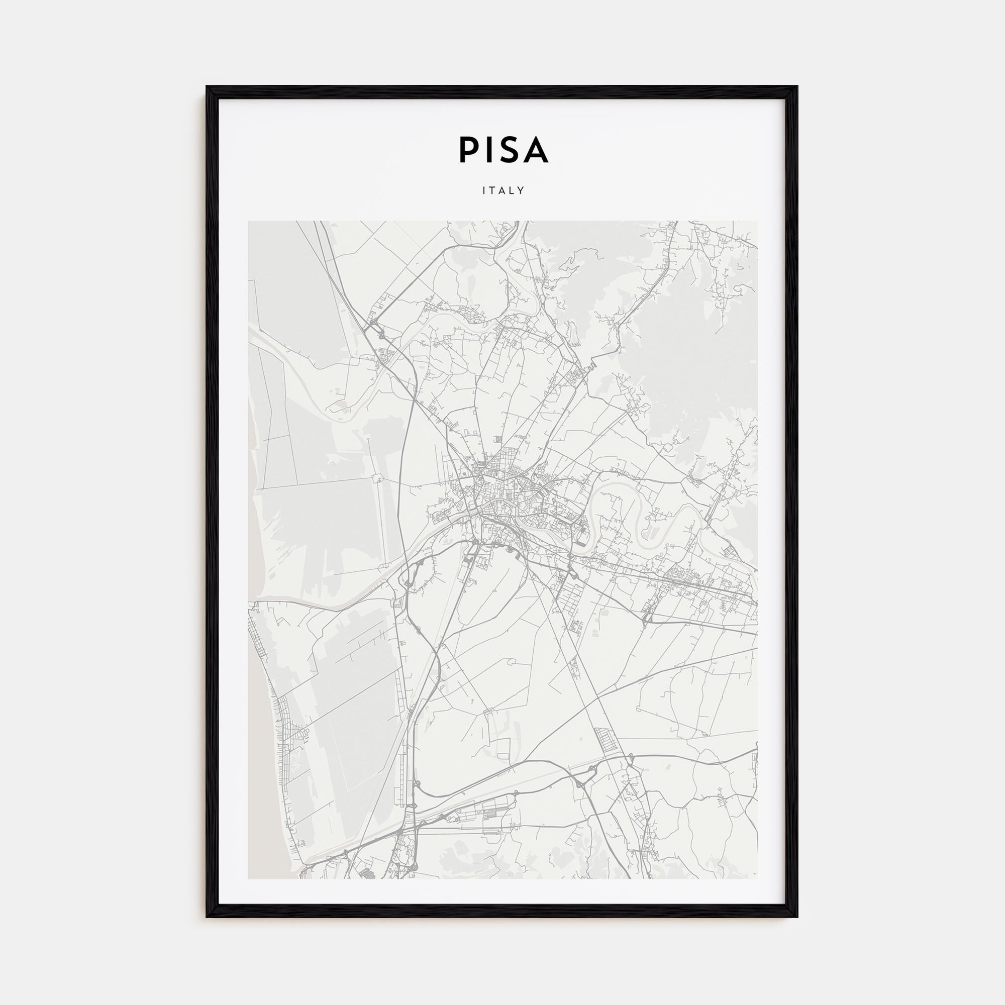 Pisa Map Portrait Poster