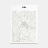 Pisa Map Portrait Poster