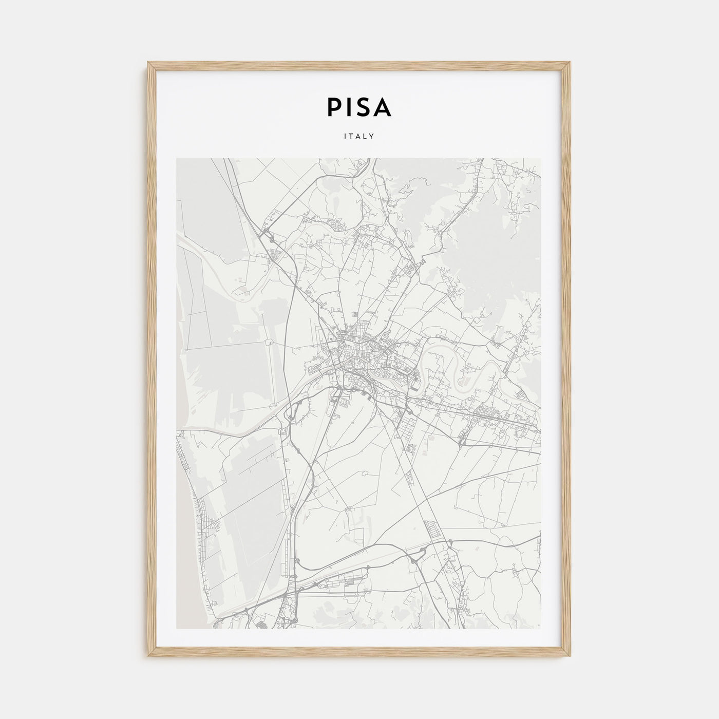Pisa Map Portrait Poster