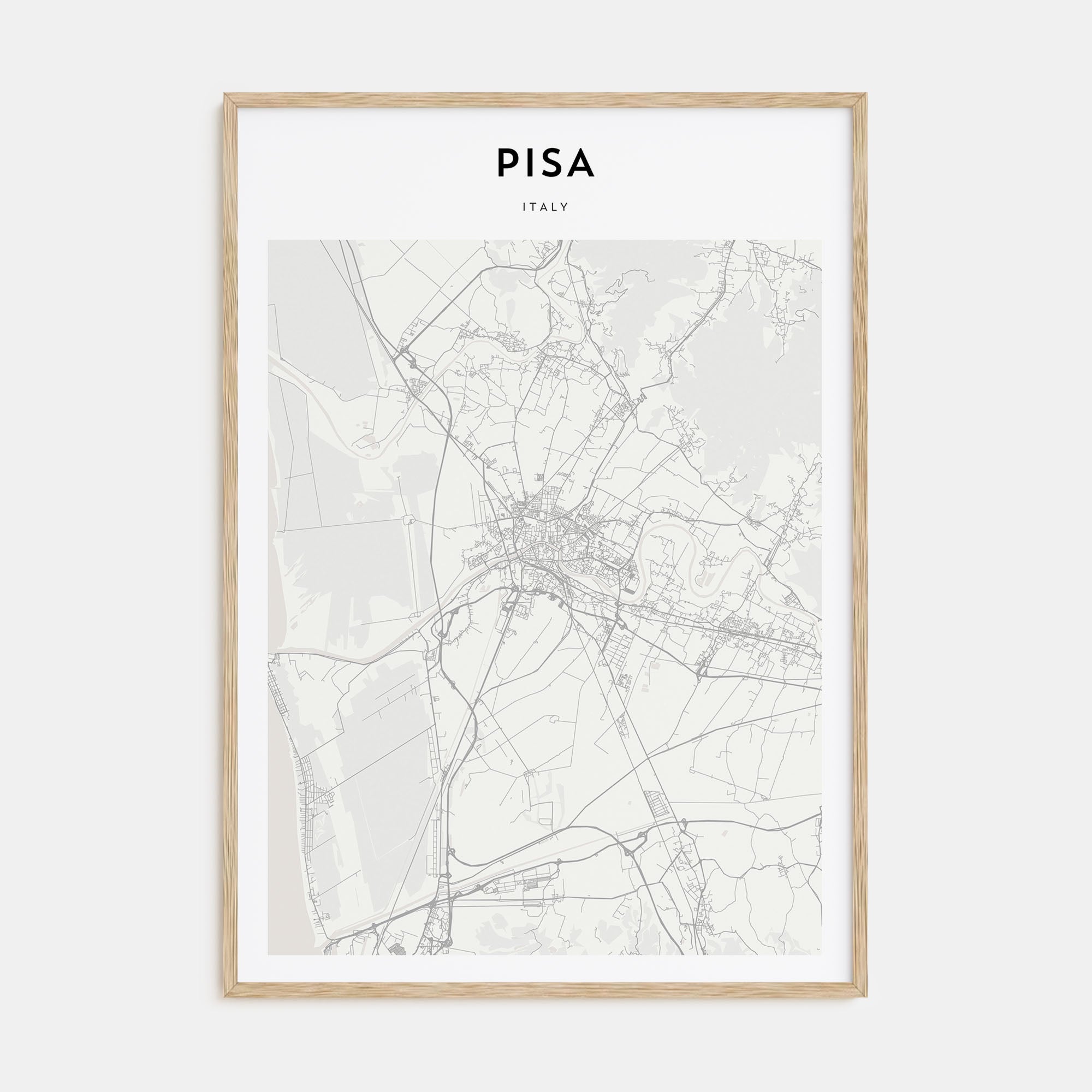 Pisa Map Portrait Poster
