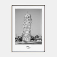 Pisa Portrait B&W Poster