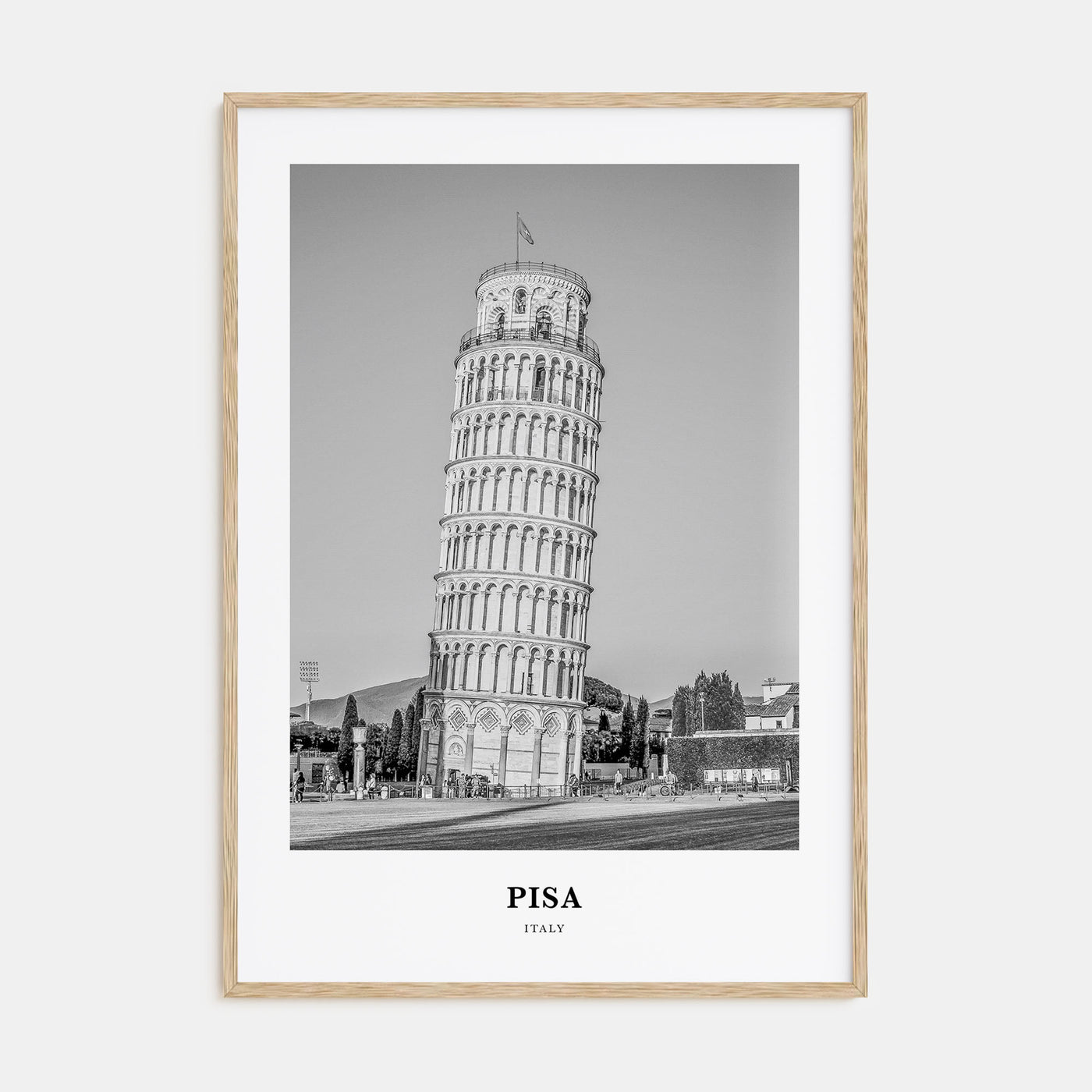 Pisa Portrait B&W Poster