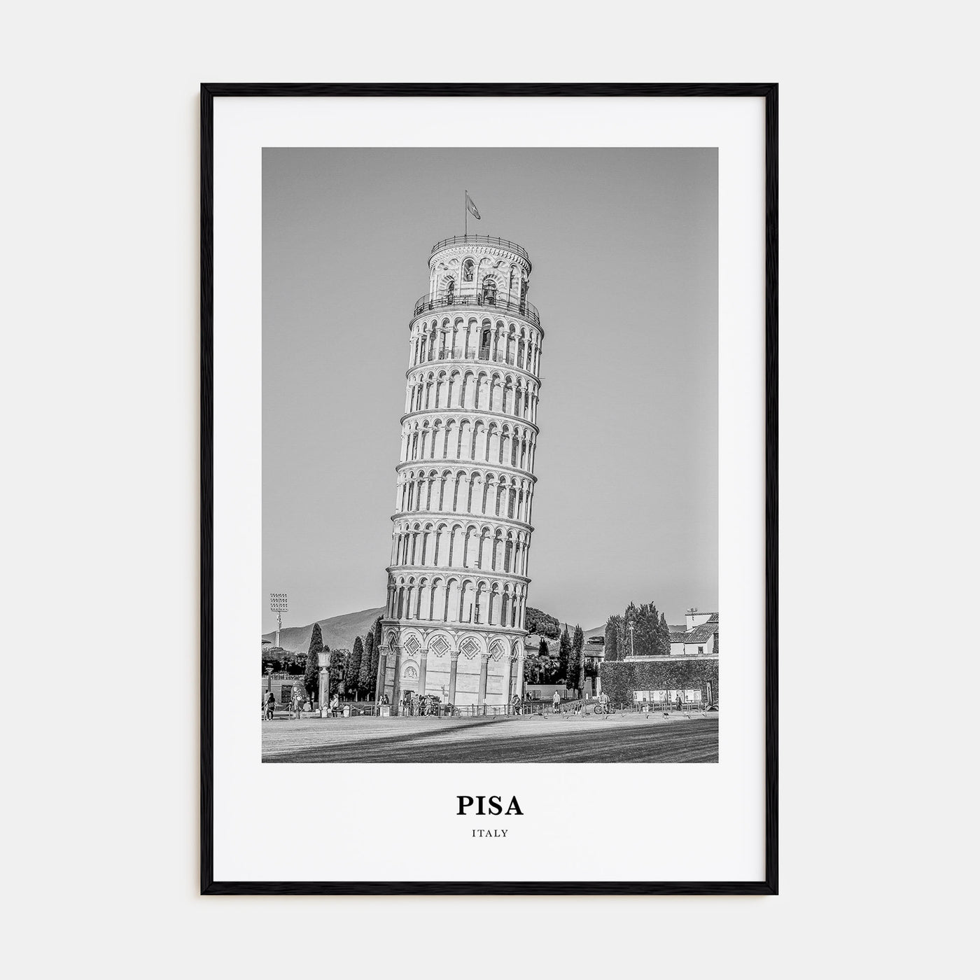Pisa Portrait B&W Poster