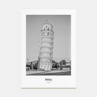 Pisa Portrait B&W Poster