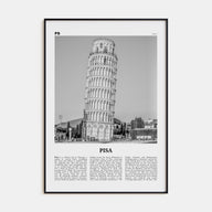 Pisa Travel B&W Poster