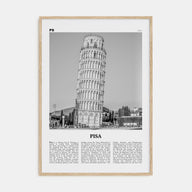 Pisa Travel B&W Poster