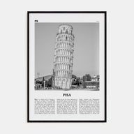 Pisa Travel B&W Poster
