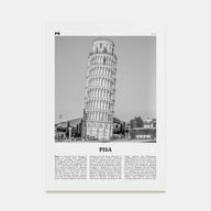 Pisa Travel B&W Poster