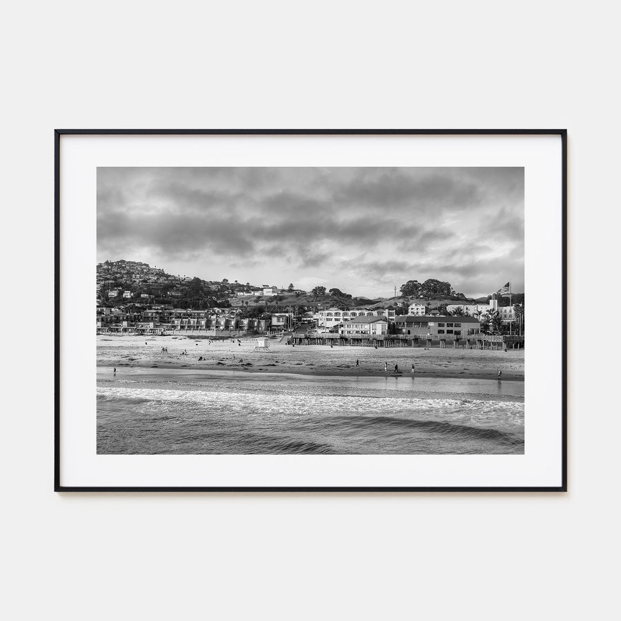 Pismo Beach Landscape B&W Poster